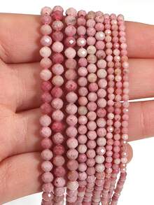1 Strand Natural Rhodochrosite Beads Round Loose Stone Beads For Jewelry Making 2/3/4mm DIY Making Bracelets Necklaces Accessories ﻿ - Multicolor - View 6