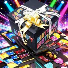 1 Set/Birthday Wedding Valentine's Day Anniversary DIY Sticker Gift Box Set/Customizable Number Letter Gift Box/With Number Letter Stickers DIY Transform Into Various Festival Party Decoration Gift Boxes - View 5