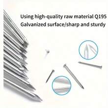 280pcs Multi-Function Hardware Nail Set, Steel Picture Hanging Nails & Wood Nails, With Storage Box, 6 Sizes, Smooth Surface, Metal & Plastic Material, Home Renovation - 280pcs - View 3