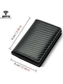 Men's Ultra-Thin RFID Wallet, Ultra-Thin Coin Wallet Card Holder, Aluminum Alloy Side Push Card Holder, ID Card And Driver's License Clip Suitable For - Multicolor - View 15