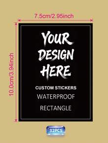 1/32/72/104pcs Custom Printed Rectangle Labels For Bottle, Personalized Waterproof Rectangular Stickers, Customized Printed Rectangle Label For Candles, Jars, Packaging Seals, Product Labels, Rectangle Sticker For Business Logo - Multicolor - View 16