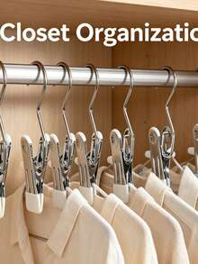 Multifunctional Metal Clips, Heavy Duty Clothes Pegs, Suitable For Closet, Bathroom, Balcony, Space-Saving Home Drying Clips - View 6