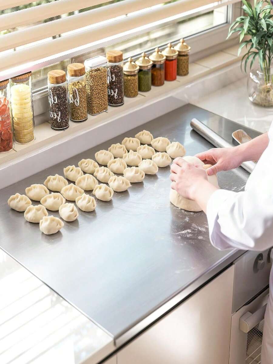 Thớt bếp cao cấp có tay cầm, dùng được với máy rửa bát, khay phục vụ lạnh hai mặt, phù hợp cho mặt bếp gia đình và cắm trại ngoài trời, quà tân gia cho phụ nữ