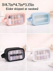 Large Capacity Transparent PVC Cosmetic/Toiletry Bag, Portable Travel Storage Pouch, Suitable For Toiletries And Skincare Products, Ideal For Vacation, Travel And Organization - Multicolor - View 12