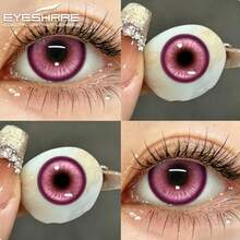 Eyeshare 1 Pair Cosplay Contact Lenses For Eyes Red Lenses Cosmetic Purple Eye Lenses Pink Contacts - Yearly Disposable - View 10