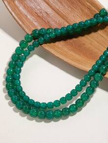 1 Strand 7x8/9x10mm Barrel Shape Natural Stone Agate Beads Loose Spacer Beads For Jewelry Making DIY Energy Charms Bracelets - Green - View 7