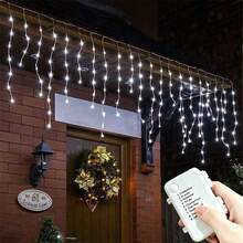 8-Function Battery Box Flashing Fairy Lights, Halloween Christmas Decoration, Indoor String Lights, Warm White/Colorful, Icicle String Lights, Christmas Tree Decoration, Curtain Decoration, Decorative Lights, 45/80/96/150 Lights - Battery-powered Fairy Lights - View 16