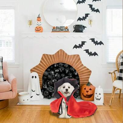 1 pièce Costume d'Halloween pour chien et chat Cape de vampire/diable, convient aux animaux de compagnie de petite et moyenne taille, costume d'Halloween pour petit chien