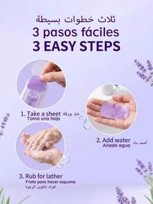 YYTCM Lavender Scented Portable Soap Sheets 50pcs With Flip Lid Storage Box Disposable Hand Soap Paper Thin Lightweight Cleaning Soap Sheets Gentle Foaming Easy To Rinse For Outdoor Travel Student Office - Lavender - View 11