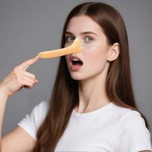 Fake Long Nose Costume Prop: Large Pointed Long Nose Halloween Outfit, Suitable For Role Play Activities - Nude - View 2