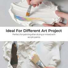 300g/600g White Acrylic Texture Paste – High Density Modeling Medium For Canvas Art - White - View 9