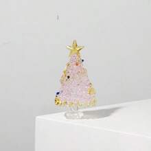 Zibo Glass Christmas Tree Handmade Glass Craft Ornament Home Decor Desktop Christmas Gift - Multicolor - View 6