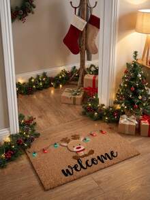 1pc Christmas Door Mat, Designed For Indoor Use With Creative Theme, Suitable For Entryway. This Can Be Used As Bedroom Decor Accessory, Photography Prop Or Outdoor Decoration. Perfect For Home Decor. - A - View 10