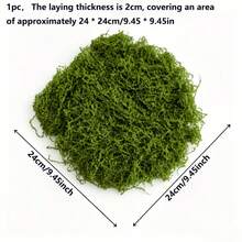 10pcs Realistic Artificial Moss For DIY Indoor/Outdoor Decoration, 24*24cm Coverage Area, Suitable For Glass Containers, Aquariums, Flower Pots And Landscape Beautification - Easy To Install, Low Maintenance Durable Plastic Moss For Home Garden Decor - Multicolor - View 4