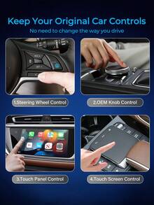 REMAX Adaptor CarPlay & Android Auto Nirkabel 2-in-1, Mengubah CarPlay/Android Auto Berkabel Menjadi Nirkabel, Pasang dan Mainkan, Terhubung Kembali Otomatis, Koneksi Cepat dan Stabil, USB-A dengan Adaptor USB-C, Aksesori Mobil, Perlengkapan Mobil, Perlengkapan Otomotif - KY-4283 - View 5