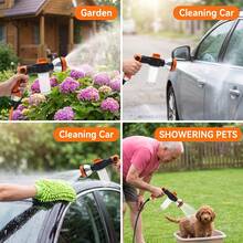 8-In-1 Multifunctional Foam Car Wash Spray Gun, High Pressure Home Nozzle With Soap Dispenser And One-Touch Water Control, Suitable For Car Washing, Pet Bathing And Garden Watering - 1pc Nozzle - View 7