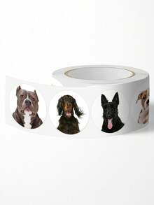 500pcs/Roll Cute Dog Expression Stickers, Multiple Pattern Designs, For Pet Lovers, Suitable For Gifts, Phone Cases, Refrigerators, Cups, Notebooks, Skateboards And Other DIY Decorations, PVC Waterproof Self-Adhesive - Multicolor - View 7