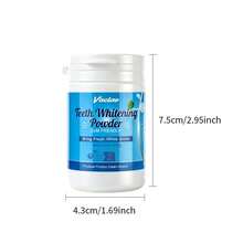 Vaclav 60g 薄荷口味美白牙膏粉 天然牙齒美白拋光 去漬清潔 口氣清新 牙膏替代品 不敏感 - 白色 - 查看 7