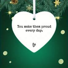 You Make Her Proud Every Day, Proud Of You, Parent Loss, Make Him Proud, Loss, Sympathy Gift, Positive Gift, Making Proud - White Flat Cord - View 5