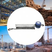 Vintoro Blue Manual Hand Chain Hoist, 1 Ton Capacity, 3M Lifting Chain, Heavy Duty Hand Operated Chain Block, Portable Manual Lifting Tool, Sturdy Industrial Chain Hoist, Anti Slip Hand Chain Design, Easy To Operate,  For Lifting Cargo - Blue - View 6
