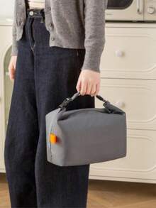 1 Buah Tas Bekal Portabel, Tas Bento Berinsulasi, Kantong Penyimpanan Kotak Bekal Kantor, Kantong Es Lipat, Pengatur Piknik Penting, Pegangan Kokoh, Bukaan Besar untuk Akses Mudah, Tas Tangan, Cocok untuk Piknik, Kerja, Perjalanan, Sekolah, Liburan, Berkemah - MultiWarna - View 8