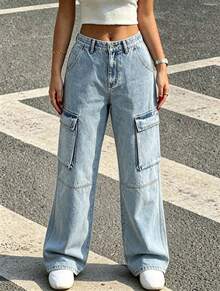 Plus Size Jeans - Blue - View 3