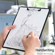1pc A4 Plastic Clipboard, Waterproof & Wear-Resistant Writing Pad, Strong Metal Clip With Hanging Hole, Portable Office & Student Folder Board, Plain Writing & Document Storage Clip (Random Color) - Multicolor - View 3