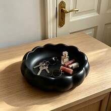 1pc Cute Cloud Makeup Organizer Tray, Black Cloud Shaped Storage Bowl, Used For Rings, Earrings, Jewelry, Hair Clips And Other Decorative Vanity Tray, Cute Aesthetic Desktop Accessory For Bedroom And Bathroom Decor, Vanity Organizer, Back To School Organizer, Desktop Storage Decor, Bathroom Accessory,Makeup Organizer,Room Decor - Multicolor - View 5