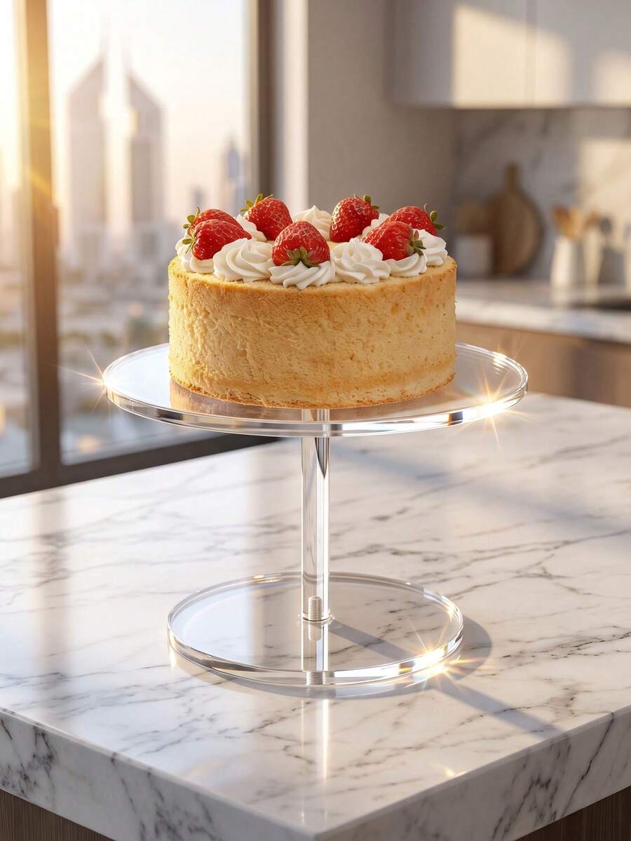 Acrylic Cake Stand, Transparent Mini Round Cake Stand, Cupcake Display Rack For Dessert Table, Suitable For Birthday Party, Wedding Event Candy Pizza Dessert Display Rack, Candy Pizza Dessert Storage Box - View 1