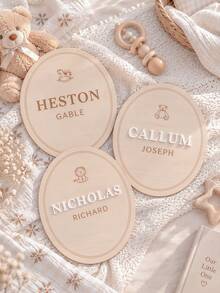 Personalized Newborn Birth Announcement Sign, Customized Newborn Name Plate, Hospital Photo Prop, Baby Shower Gift, Nursery Decor, Birth Information Commemorative Plaque, Newborn Keepsake, Personalized Birth Statistics Sign, Engraved Newborn Hospital Sign, Personalized Baby Name Plate - Multicolor - View 2