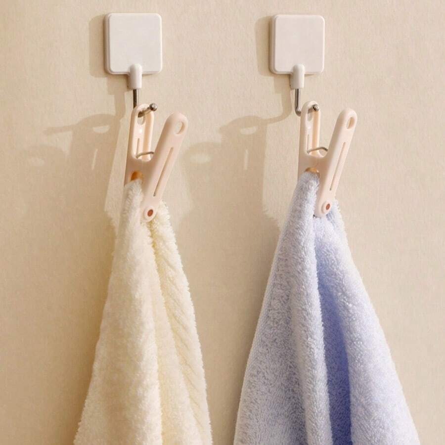 12pcs Tether‑Plastic Laundry Clothespins, Windproof Hanging Clothes Pegs With Rope, Multi‑Purpose Non‑Slip Clips For Towels, Socks, Underwear Outdoor Drying