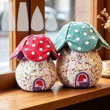 4pcs Mushroom House Quilting Templates, DIY Creative Mushroom Storage Box Sewing Templates, Reusable Stitching & Cutting Ruler, Clear Durable PET Cutting Tools, Suitable For Household Sewing Machines & Handcraft Enthusiasts - Classic - View 9