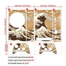 Stiker Bertema Gelombang Seni Vintage, Cocok untuk Konsol Series S dan Pengontrol Ganda, Film Vinil Premium, Tahan Gores dan Tahan Air, Mudah Dilepas Tanpa Meninggalkan Sisa - View 8