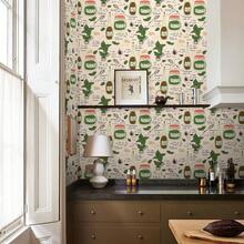 Boho Modern Abstract Kitchen Food Seasoner Peel And Stick Wallpaper Vintage Wall Paper Stick On Contact Paper Easy Peel Off For Nightstand Drawer Renter Friendly - 1PC - View 5