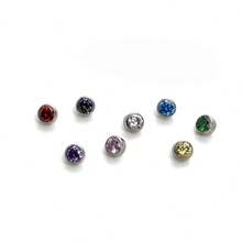 Comfort Formula F136 Titanium Alloy Tongue Stud, Multi-Color Internal Thread Tongue Ring, Non-Fading Piercing Jewelry, Suitable For Halloween, Christmas And Daily Wear - White - View 10