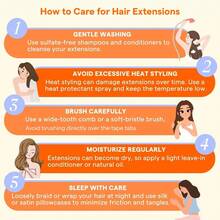 Extensões de cabelo com fita adesiva, 1 unidade, 20 unidades, 18-24 polegadas, cabelo humano natural e liso para mulheres, aplicação sem costura, fita dupla face para aplicação na pele. - P18/613 - Ver 9