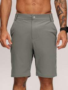 MASKERT Men's Sports Shorts, Tennis Badminton Golf Practice Shorts, Daily Morning Evening Jogging Running Fitness Pants - Grey - View 4