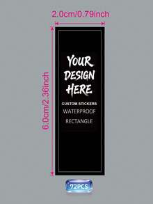 1/32/72/104pcs Custom Printed Rectangle Labels For Bottle, Personalized Waterproof Rectangular Stickers, Customized Printed Rectangle Label For Candles, Jars, Packaging Seals, Product Labels, Rectangle Sticker For Business Logo - Multicolor - View 29