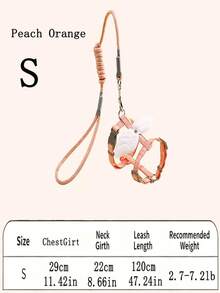 1pc Pet Leash Set, Three-Dimensional Angel Wing Decoration, Sweet Printed Webbing, I-Shaped Chest And Back Design, Dispersed Tension, Neck Less Chest And Back Traction Set, Suitable For Cats And Dogs - Multicolor - View 10