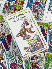 1 BoxVivid Rainbow Tarot Deck,78-Card Gift Box Set,Attached Guide,Vintage Illustration Style Divination Set,Suitable For Gifting, Daily Use - Multicolor - View 10
