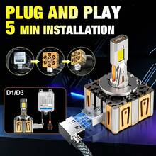 TOAUTO 2pcs 200W D1S D3S Headlight LED Canbus Lamps Auto LED Lights Bulb For Car Lights 6000K Plug&Play - A - View 6