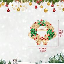 1/3pcs,Christmas Oil Wreath Decoration For Restaurant Tables, Hotel Table Setting For Holiday Parties, Table Decorations For Festive Occasions - Multicolor - View 2