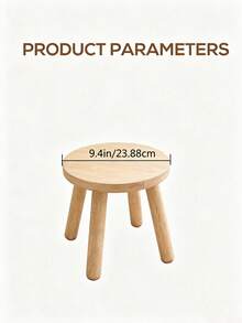 1pc Modern Solid Wood Round Stool, Indoor Plant Stand, Garden Bench, Mid-Century Style Plant Stool, Detachable Wooden Legs, Suitable For Plant Stand, Kitchen, Bathroom, Bedroom, Living Room - Multicolor - View 10