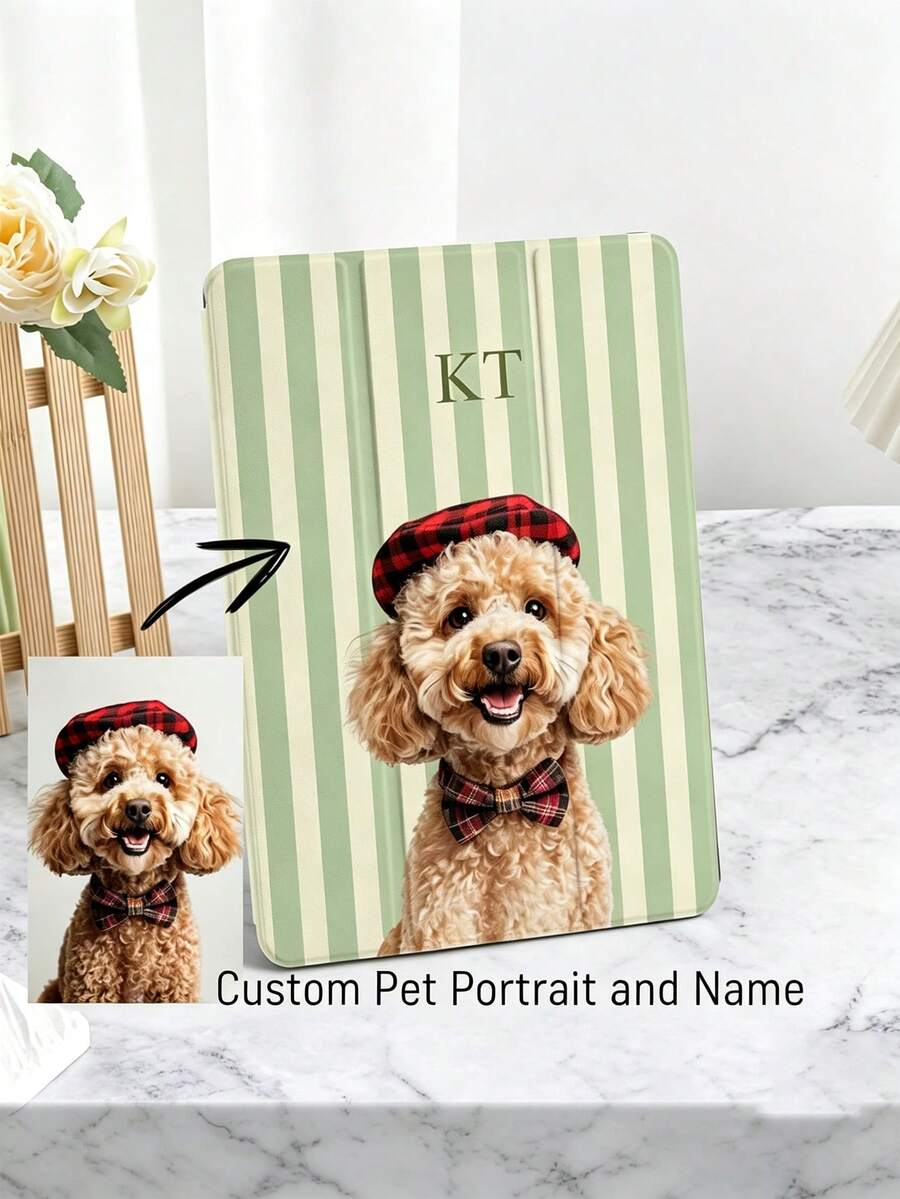 Customizable Pet Photo Case, Personalized Pet Portrait Tablet Case For 2026 , 10th Anniversary 10.9-Inch, A16 11-Inch, And Mini 4/5/6/7. - Multicolor - View 1