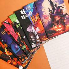 5PCS Halloween Mini Notebooks - Random Styles - DIY Pumpkin, Skull, Witch Shaped Sticky Notes - Halloween Stationery Supplies - A - View 5