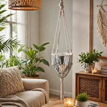 DHboying 1/2/3 Pcs Oval Disco Mirror Glass Vase With Round Flat‑Base, Comes With Hanging Hooks & Ropes, Multi‑Purpose Tabletop & Hanging Planter For Dried & Artificial Flowers, Hydroponic Plants, Home Decor For Bedroom Kitchen Office - Mirror Glass Decorative Pendant Light - View 7