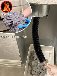 LMMAKE 2PCS Upgraded Dryer Vent Cleaner Kit - Universal Vacuum Hose Attachment & Dryer Lint Brush, Compatible With Most Vacuum Cleaner, Quickly Lint Remover, Blue - One Size Fits All - View 6