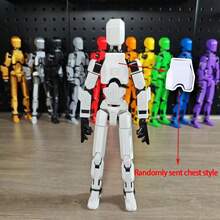 13 piezas Figuras de juguete articuladas creativas, Conjunto de uniformes versátiles, Muñeca creativa de juguete para alivio del estrés, Modelo de ensamblaje - Multicolor - Ver 16