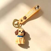 1pc Multicolor Creative Cartoon Puppy Keychain, Car Bag Key Chain Pendant, Cute Pet Backpack Charm, Small Gift For Couples, Daily Use, Party Holiday Favor - Puppy - View 6