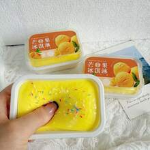 Simulation Ice Cream Box Cake Squishy Toy, Soft Squeeze Fidget Toy, Stress Relief Decompression Sensory Toy, Cute Food‑Shaped Toy For Entertainment & Collection - Multicolor - View 14